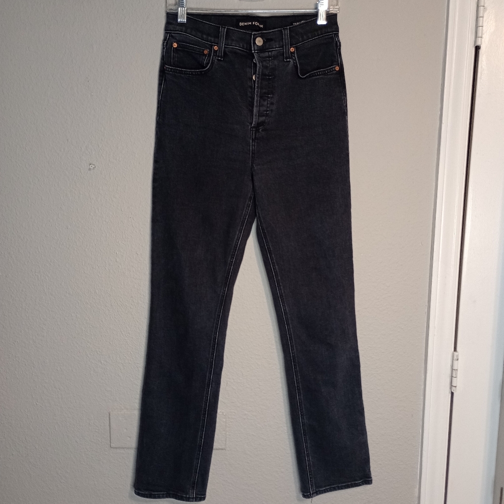 denim forum the arlo high rise straight